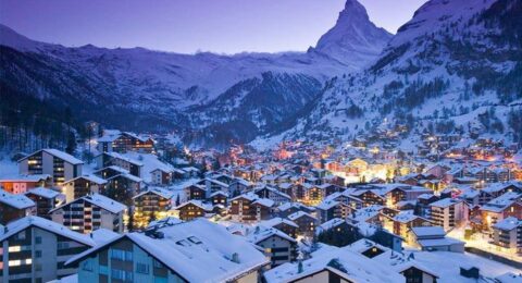 قرية زيرمات في سويسرا ومتعة السياحة الشتوية